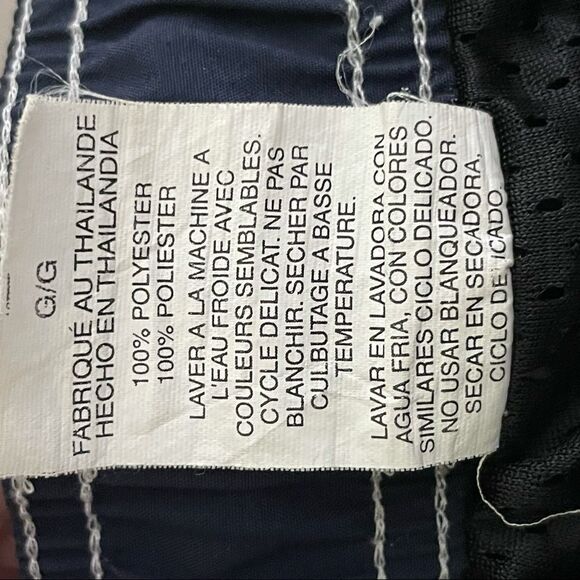 Nike Vintage 90s Navy Swoosh Men's Swim Trunks VTG Retro - Picture 7 of 8